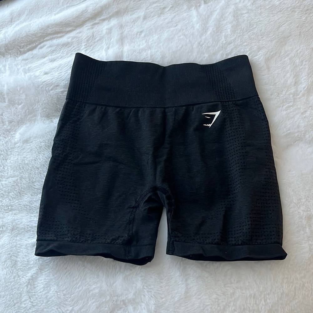 black gymshark biker shorts!